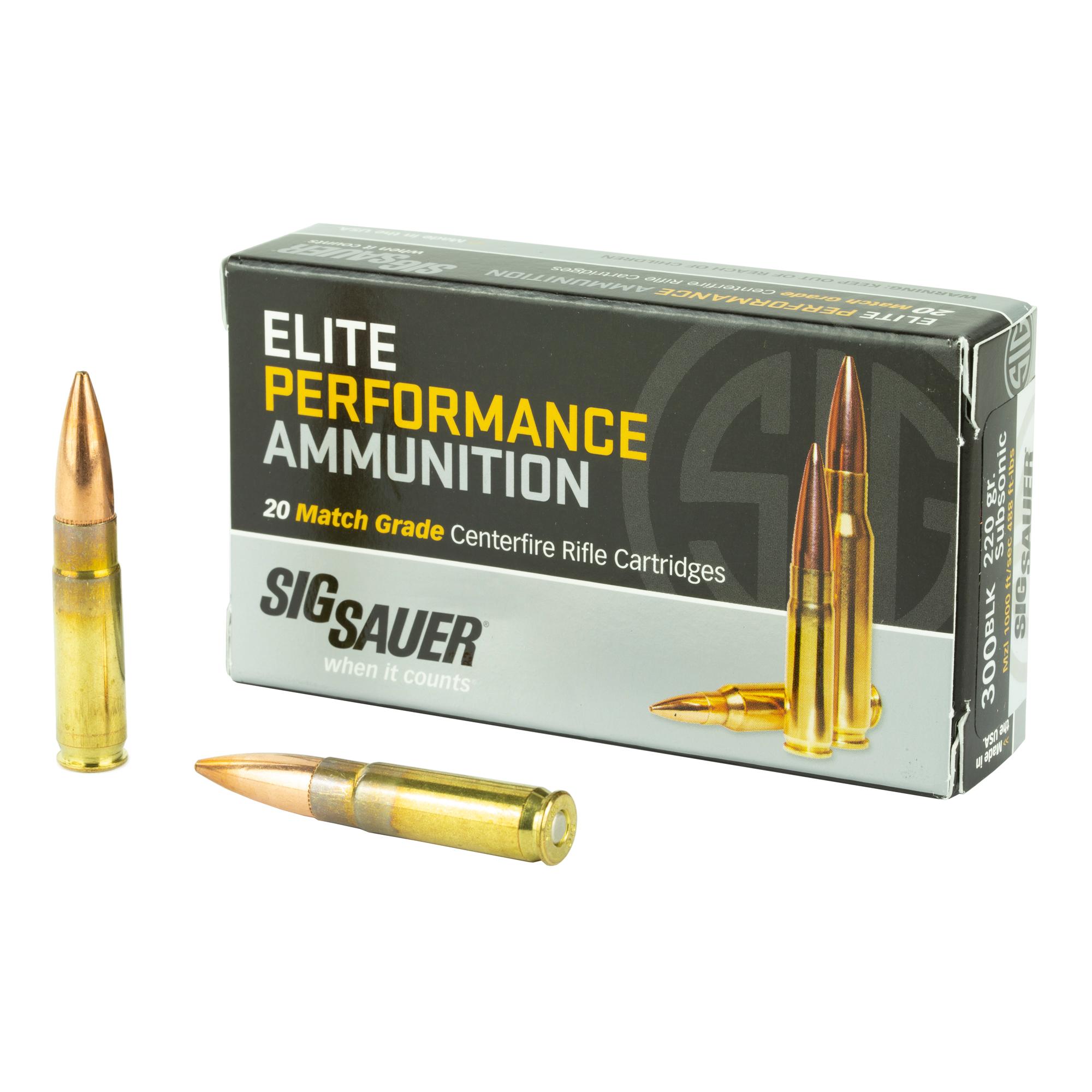 300 Blk Subsonic 220 Gr Match Elite