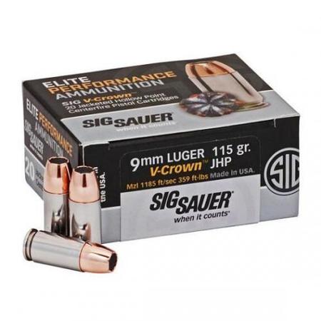 9mm 115 Gr Elite V-crown Jhp