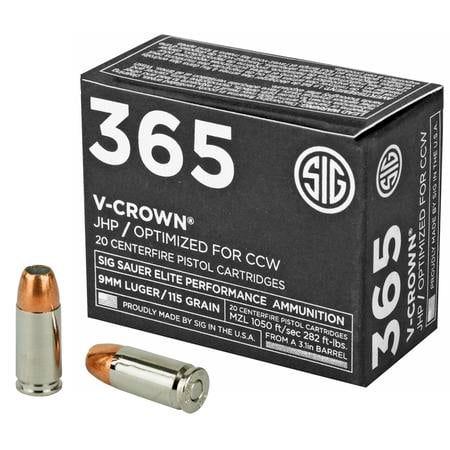 9mm Jhp V Crown 115gr 20rd